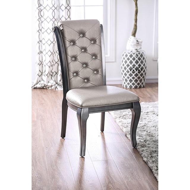Amina Gray Side Chair (2/CTN) - Furniture 4 Less Outlet (Salinas,CA)