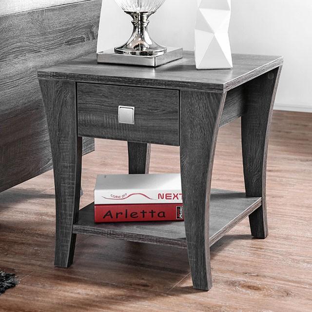 Amity Gray End Table - Furniture 4 Less Outlet (Salinas,CA)