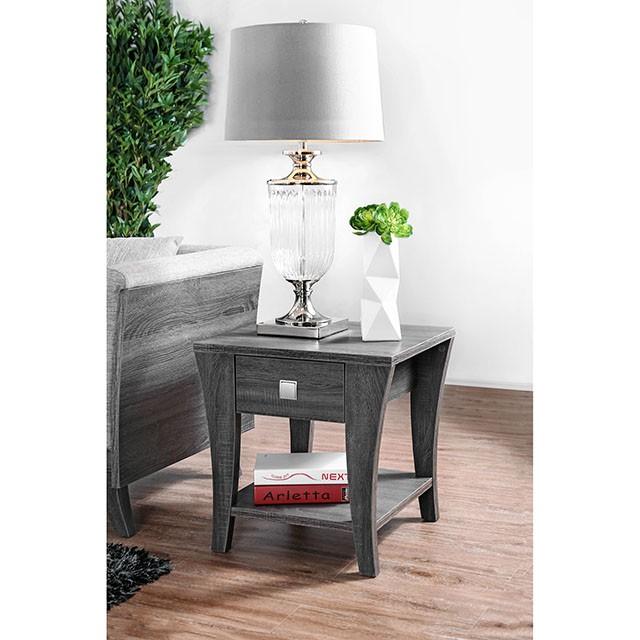 Amity Gray End Table - Furniture 4 Less Outlet (Salinas,CA)