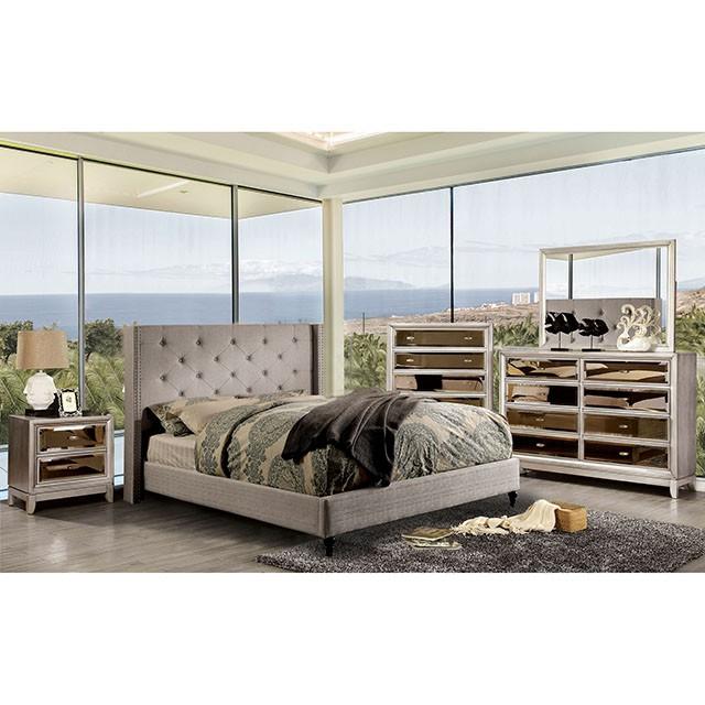 Anabelle E.King Bed Purple & Natural - Furniture 4 Less Outlet (Salinas,CA)