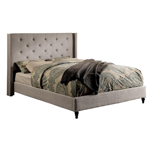 Anabelle E.King Bed Purple & Natural - Furniture 4 Less Outlet (Salinas,CA)
