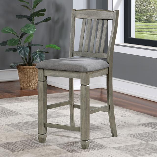 ANAYA Counter Ht. Chair (2/CTN), Gray/Lt. Gray - Furniture 4 Less Outlet (Salinas,CA)
