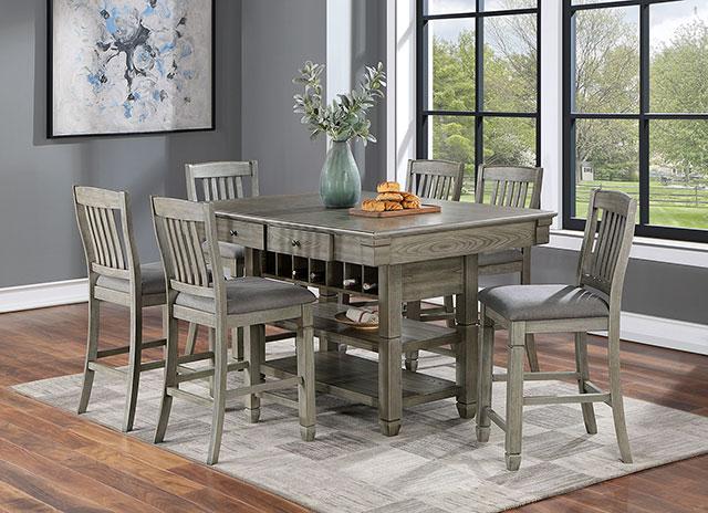 ANAYA Counter Ht. Chair (2/CTN), Gray/Lt. Gray - Furniture 4 Less Outlet (Salinas,CA)