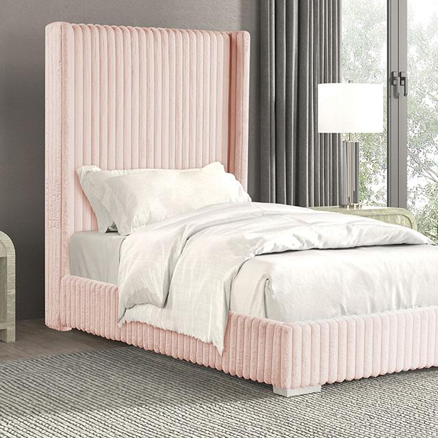Cadwell Bed Black, Grey, Pink & White - Furniture 4 Less Outlet (Salinas,CA)