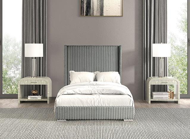 Cadwell Bed Black, Grey, Pink & White - Furniture 4 Less Outlet (Salinas,CA)