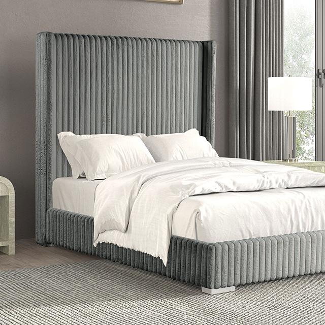 Cadwell Bed Black, Grey, Pink & White - Furniture 4 Less Outlet (Salinas,CA)