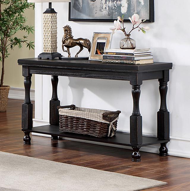 CALANDRA Sofa Table, Antique Black - Furniture 4 Less Outlet (Salinas,CA)