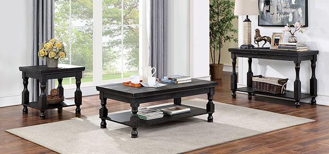 CALANDRA Sofa Table, Antique Black - Furniture 4 Less Outlet (Salinas,CA)