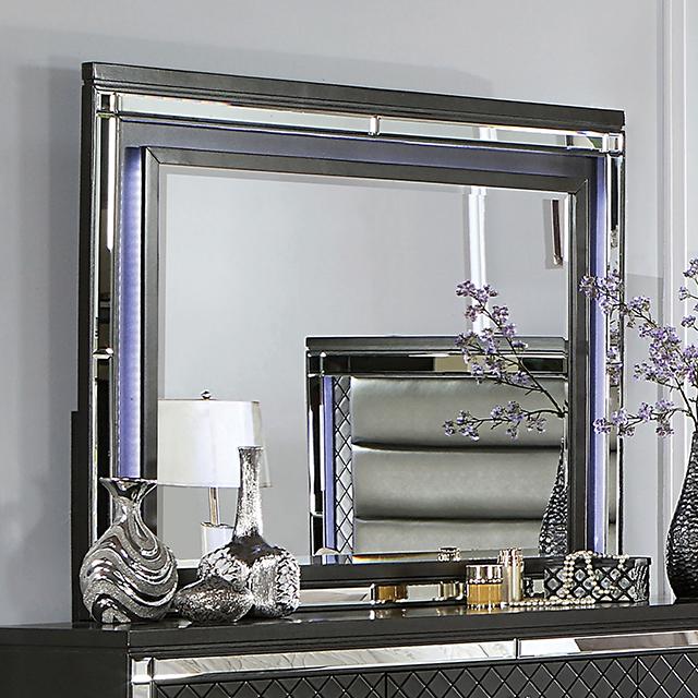 CALANDRIA Mirror w/ LED, Gray - Furniture 4 Less Outlet (Salinas,CA)