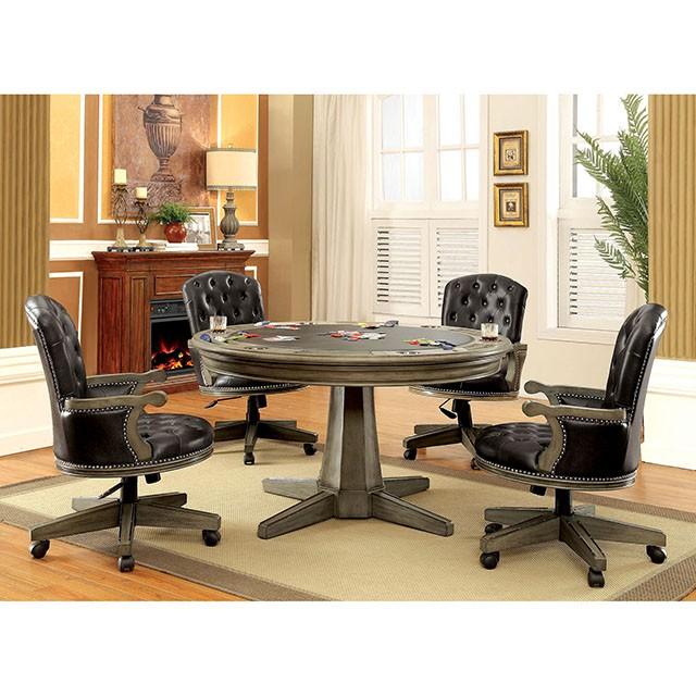 YELENA Gray Game Table - Furniture 4 Less Outlet (Salinas,CA)