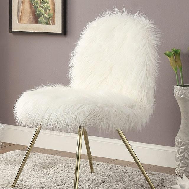 Caoimhe White/Gold Accent Chair - Furniture 4 Less Outlet (Salinas,CA)