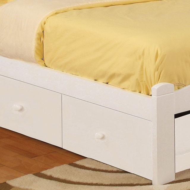 Caren White Twin Bed - Furniture 4 Less Outlet (Salinas,CA)