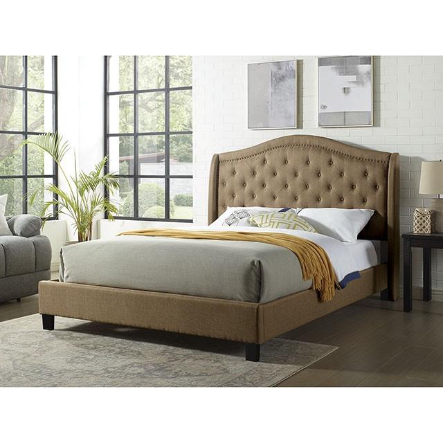 Carly Cal.King, E.King, Full, & Queen Bed Grey & Brown - Furniture 4 Less Outlet (Salinas,CA)
