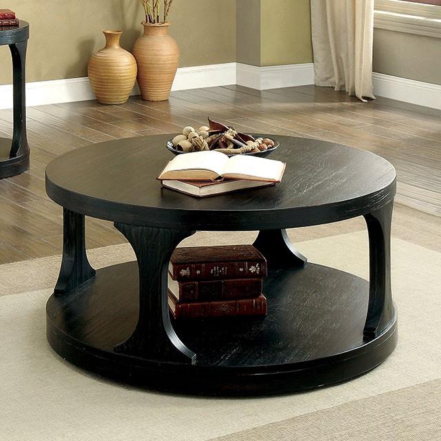 Carrie Antique Black Coffee Table - Furniture 4 Less Outlet (Salinas,CA)