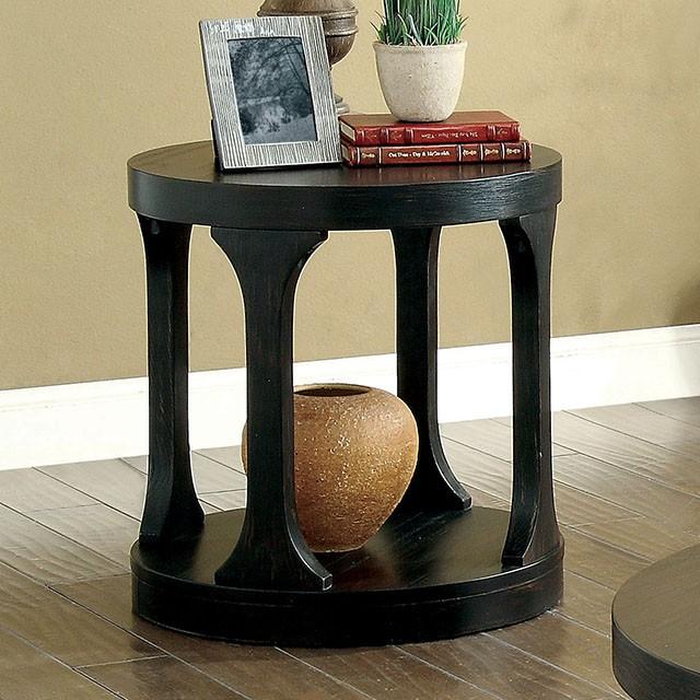 Carrie Antique Black End Table - Furniture 4 Less Outlet (Salinas,CA)