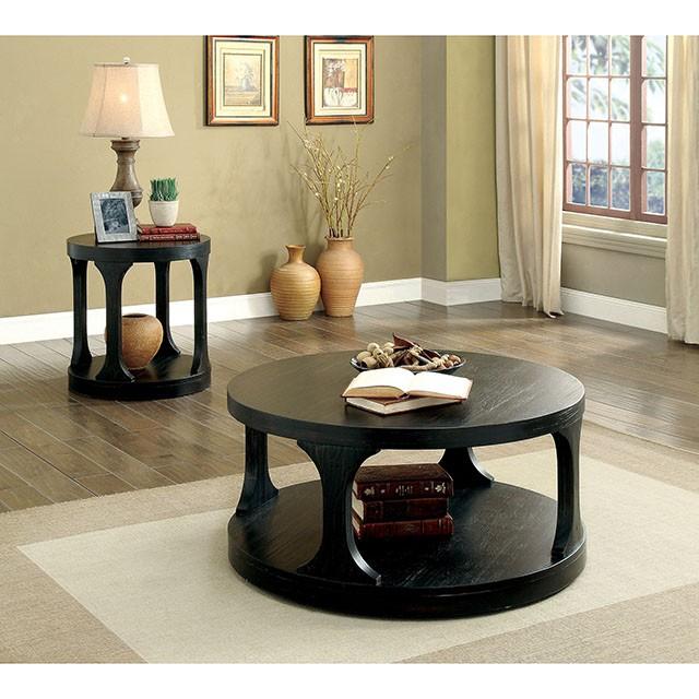 Carrie Antique Black End Table - Furniture 4 Less Outlet (Salinas,CA)