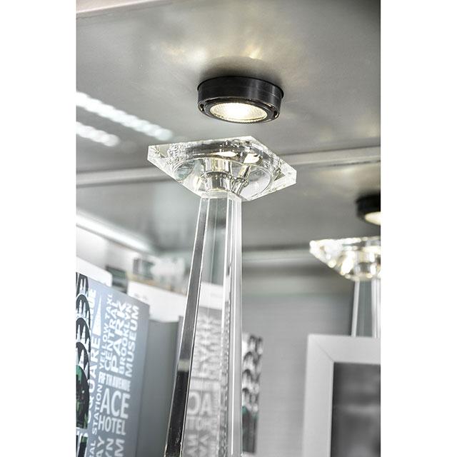 Carrollton Chrome Curio Cabinet - Furniture 4 Less Outlet (Salinas,CA)