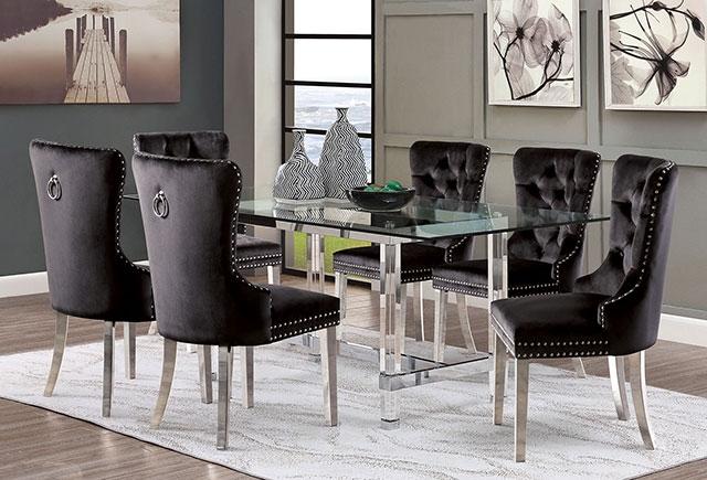 Casper 7 Pc Dining Table Set Chrome - Furniture 4 Less Outlet (Salinas,CA)