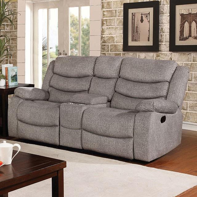 Castleford Light Gray Console Love Seat - Furniture 4 Less Outlet (Salinas,CA)