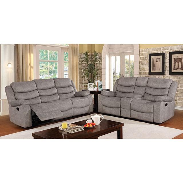 Castleford Light Gray Console Love Seat - Furniture 4 Less Outlet (Salinas,CA)