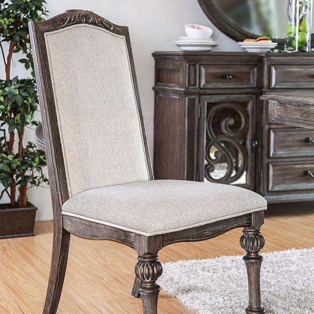 ARCADIA Rustic Natural Tone/ Ivory Side Chair (2/CTN) - Furniture 4 Less Outlet (Salinas,CA)