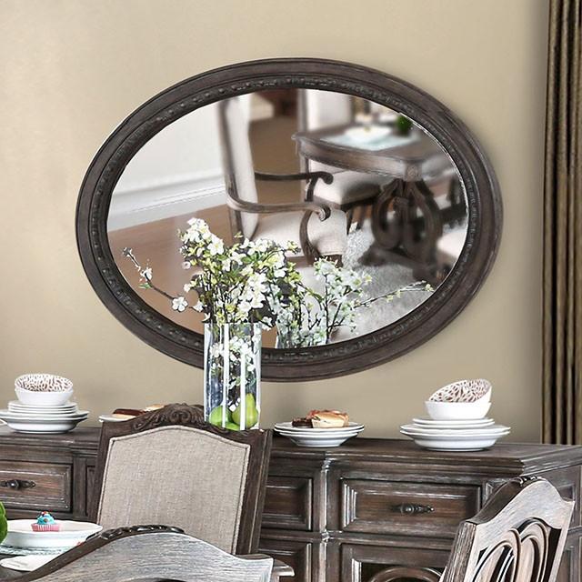 ARCADIA Rustic Natural Tone Mirror, Oval - Furniture 4 Less Outlet (Salinas,CA)