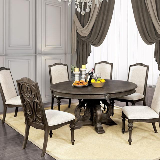 Arcadia Rustic Natural Tone Round Dining Table - Furniture 4 Less Outlet (Salinas,CA)