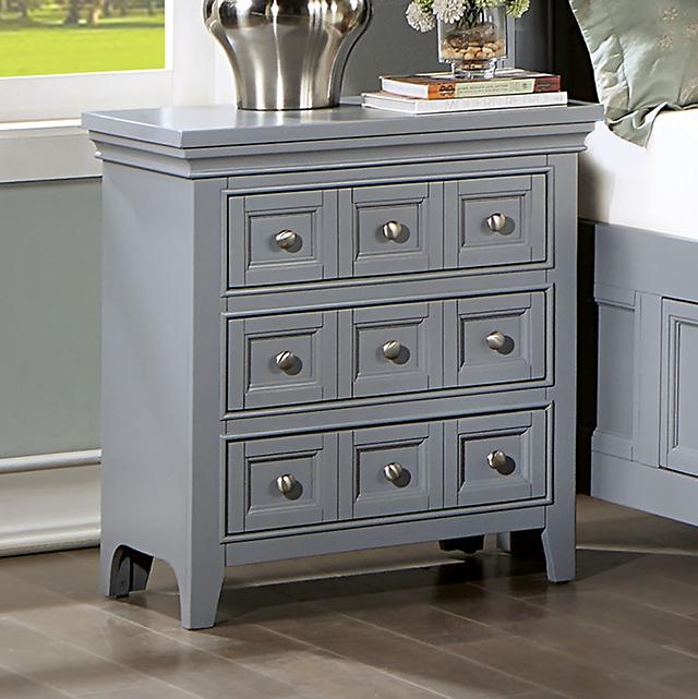 CASTLILE Night Stand w/ USB, Gray - Furniture 4 Less Outlet (Salinas,CA)