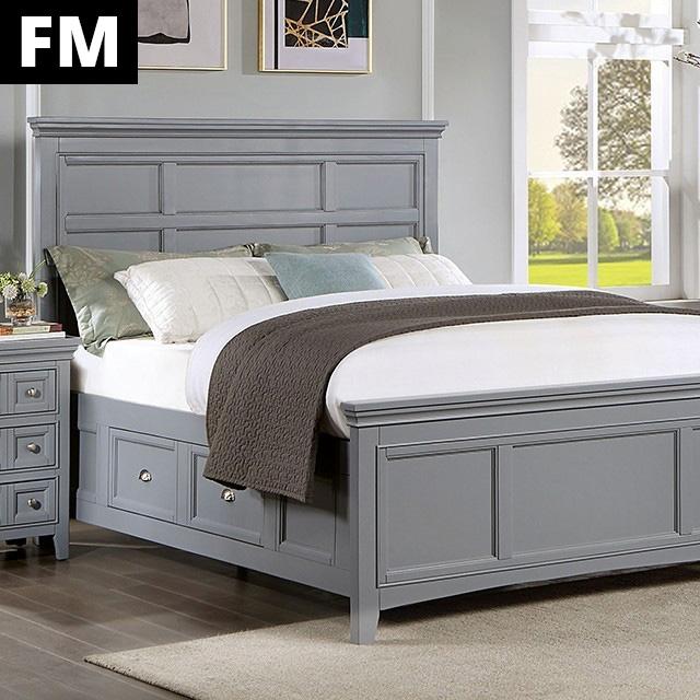 Castlile Bed Grey - Furniture 4 Less Outlet (Salinas,CA)