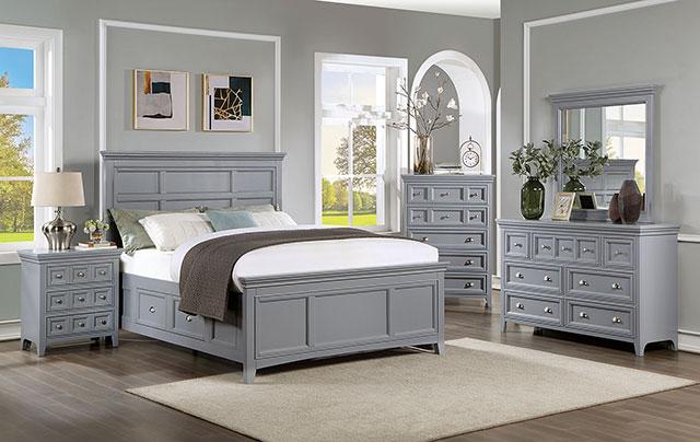 CASTLILE Queen Bed, Gray - Furniture 4 Less Outlet (Salinas,CA)