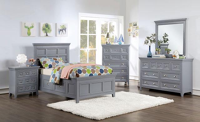 CASTILE Cal.King, E.King, Full, Queen, & Twin Bed, White, Pink, & Grey - Furniture 4 Less Outlet (Salinas,CA)