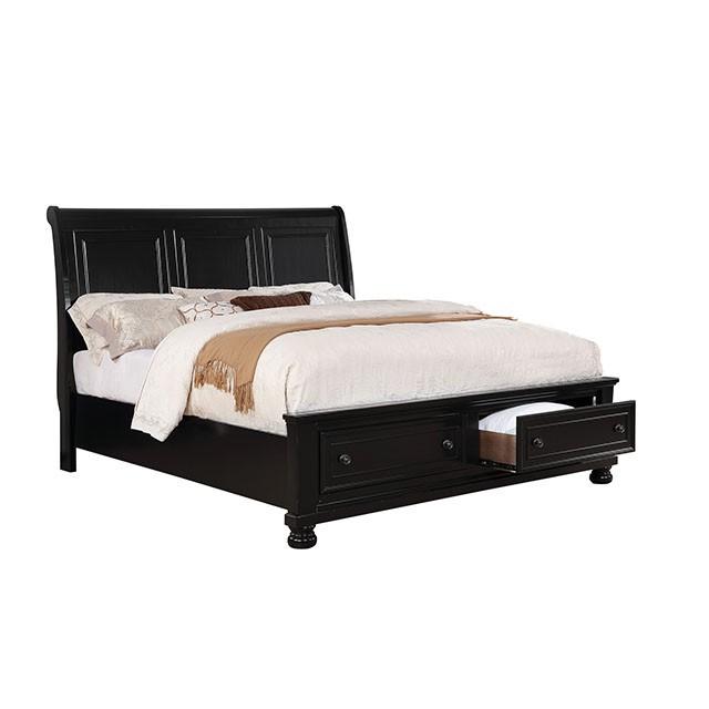 Castor Bed Black, Chrome, & White - Furniture 4 Less Outlet (Salinas,CA)