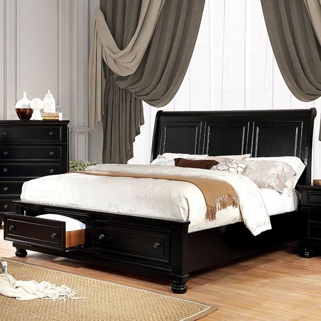 Castor Bed Black, Chrome, & White - Furniture 4 Less Outlet (Salinas,CA)