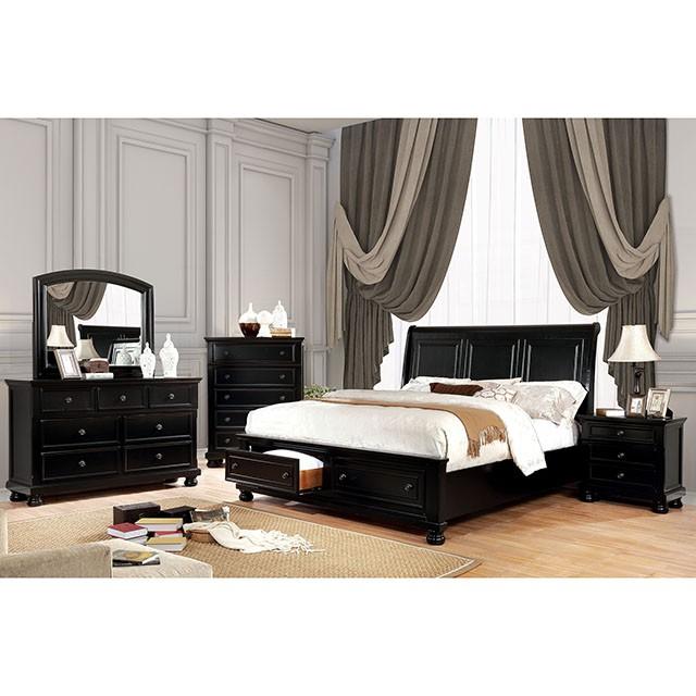 Castor Bed Black, Chrome, & White - Furniture 4 Less Outlet (Salinas,CA)