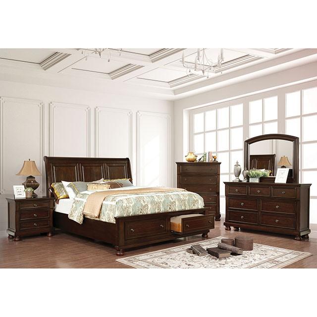 Castor Brown Cherry Mirror - Furniture 4 Less Outlet (Salinas,CA)
