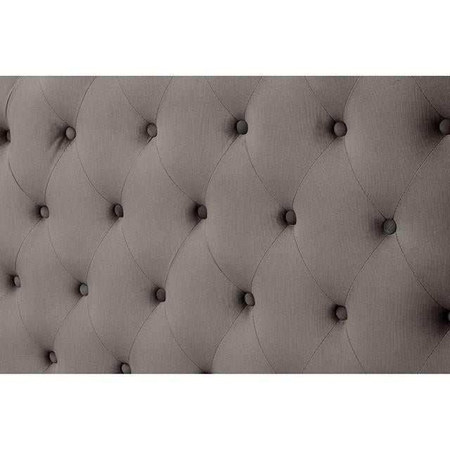 Cayla Cal.King, E.King, & Queen Bed Silver & Grey - Furniture 4 Less Outlet (Salinas,CA)
