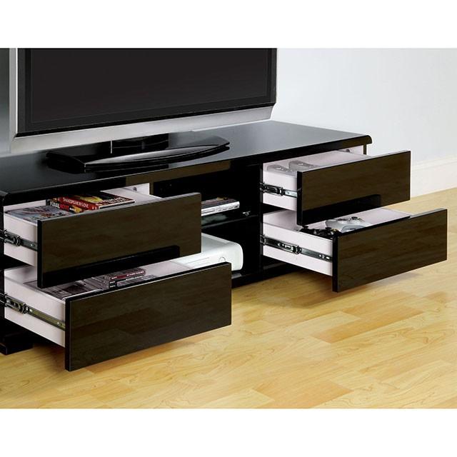 Cerro Black 59" TV Console, Black - Furniture 4 Less Outlet (Salinas,CA)