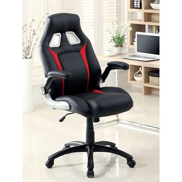 Argon Black/Silver/Red Office Chair - Furniture 4 Less Outlet (Salinas,CA)