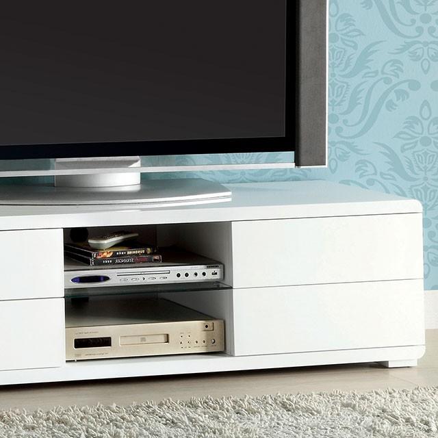 Cerro White 59" TV Console, White - Furniture 4 Less Outlet (Salinas,CA)
