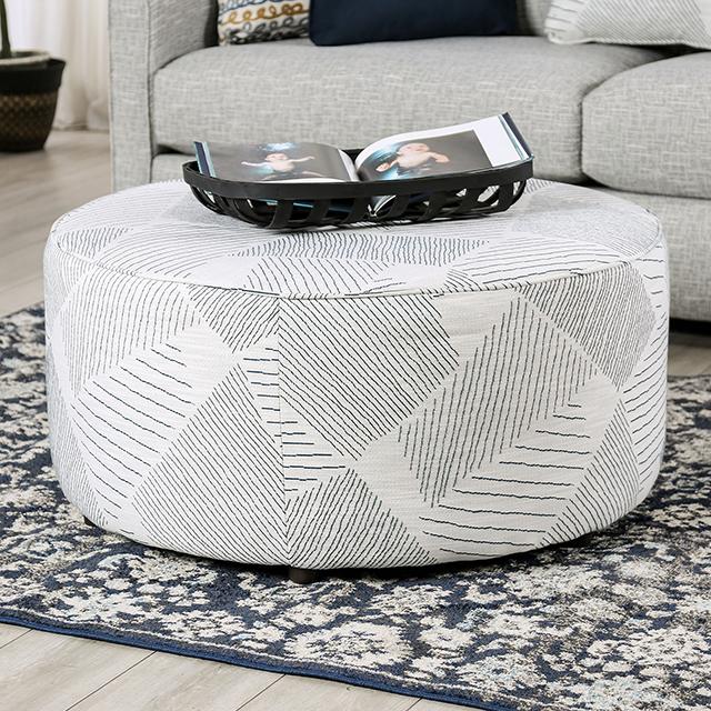 CHANCERY Ottoman, Gray/Navy - Furniture 4 Less Outlet (Salinas,CA)