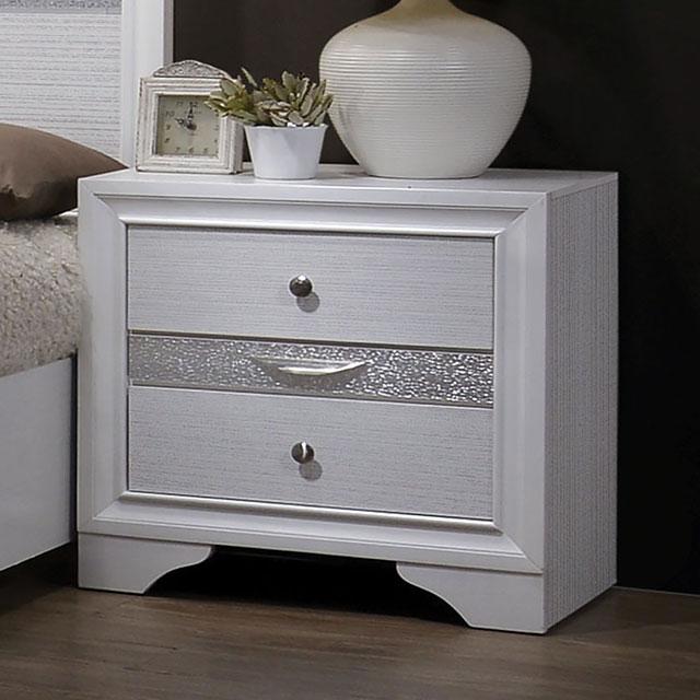 Chrissy White Night Stand - Furniture 4 Less Outlet (Salinas,CA)