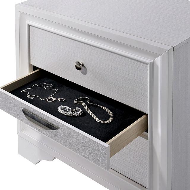 Chrissy White Night Stand - Furniture 4 Less Outlet (Salinas,CA)
