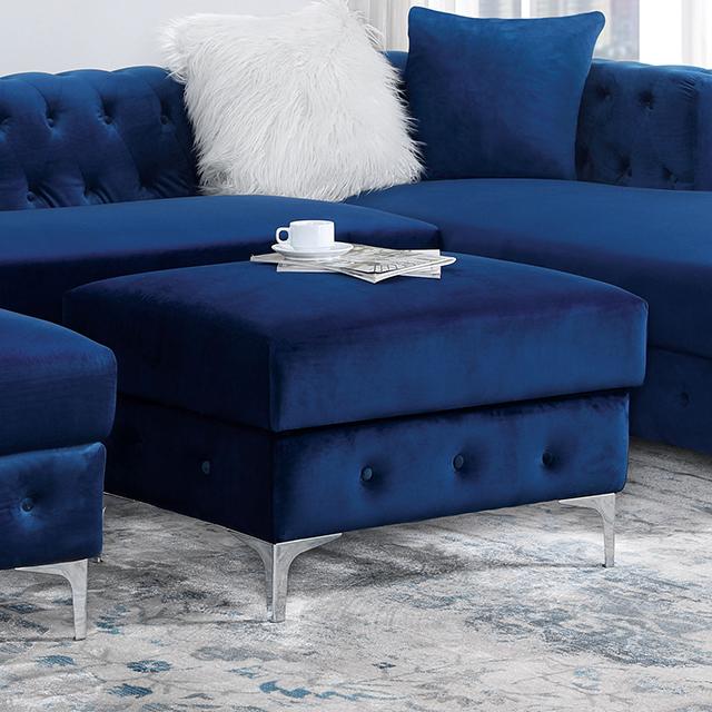 CIABATTONI Ottoman, Navy - Furniture 4 Less Outlet (Salinas,CA)