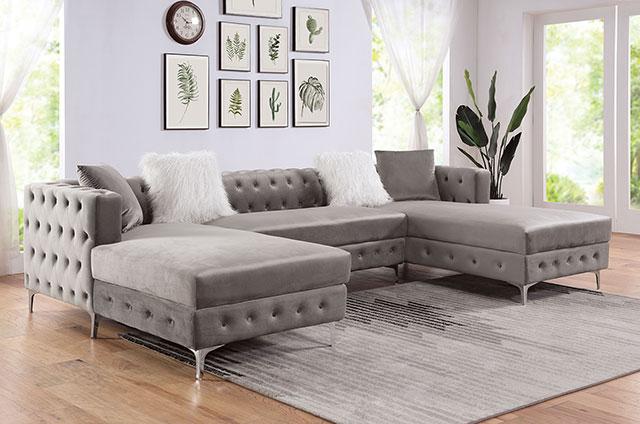 CIABATTONI Sectional, Gray - Furniture 4 Less Outlet (Salinas,CA)