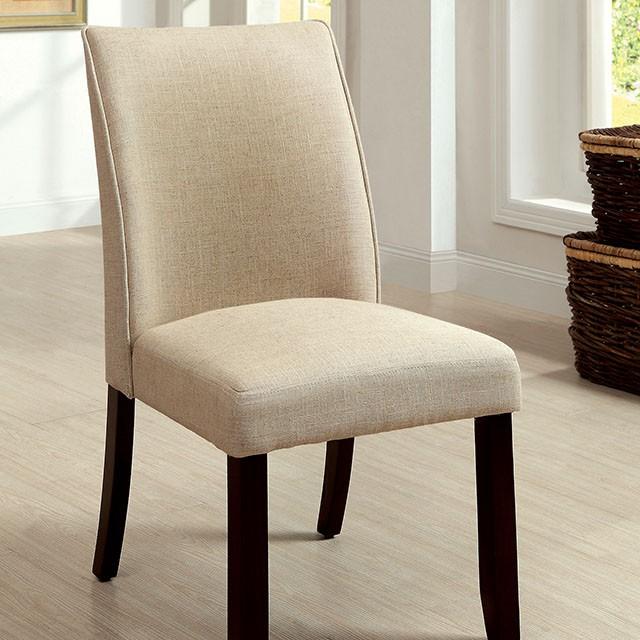 Cimma Espresso/Ivory Side Chair (2/CTN) - Furniture 4 Less Outlet (Salinas,CA)
