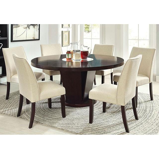 Cimma Espresso Round Dining Table - Furniture 4 Less Outlet (Salinas,CA)