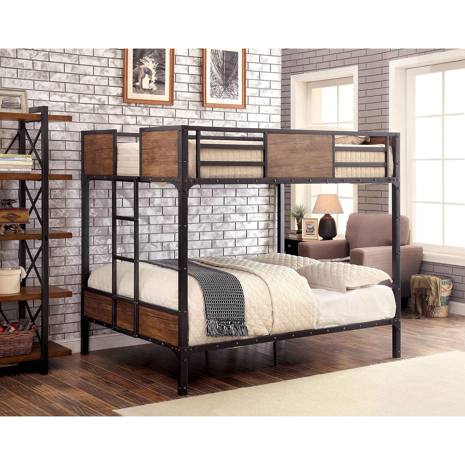 CLAPTON Black Full/Full Bunk Bed - Furniture 4 Less Outlet (Salinas,CA)