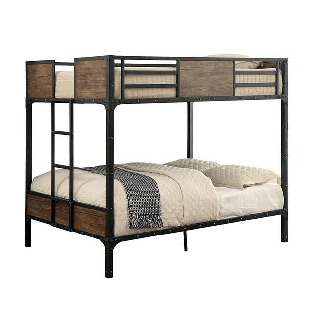 CLAPTON Black Full/Full Bunk Bed - Furniture 4 Less Outlet (Salinas,CA)