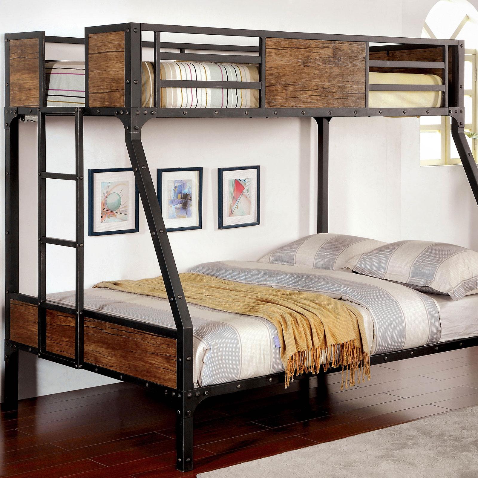 CLAPTON Black Twin/Full Bunk Bed - Furniture 4 Less Outlet (Salinas,CA)