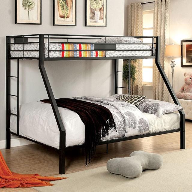 CLAREN Black Twin/Queen Bunk Bed - Furniture 4 Less Outlet (Salinas,CA)